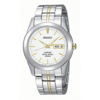 Seiko Staal bicolor 100mtr saffier glas SGG719P1 - 600153