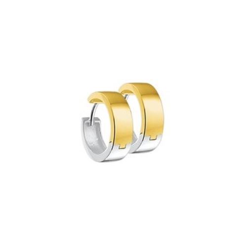 14krt bicolor gouden creolen 15x5mm - 600501