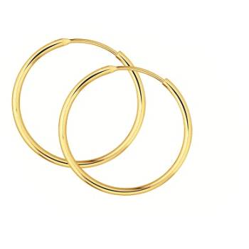 14krt gouden oorringen 32x1.5mm - 600521