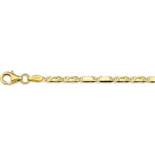 14krt gouden valkenoog armband 18cm 2,7mm - 600294